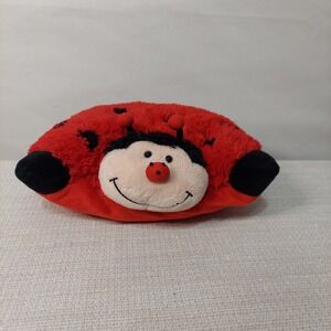 2010 Pillow Pets Pee Wees Red Ladybug Small Stuffed Animal Pillow 11"